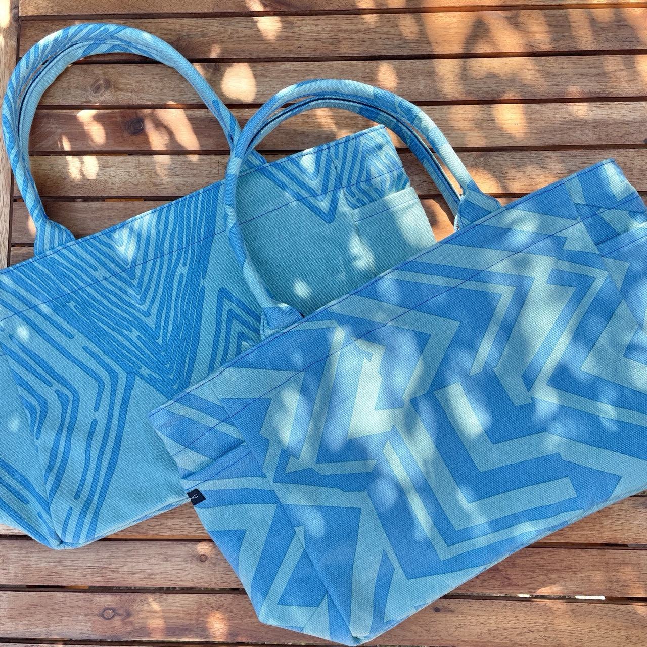 AMONG トートバッグ Mサイズ ミチ 育てよう 菱柄 ひし柄 日本製 綿 コットン 100％  大容量 通勤 通学  道 未知 日本の言葉遊び