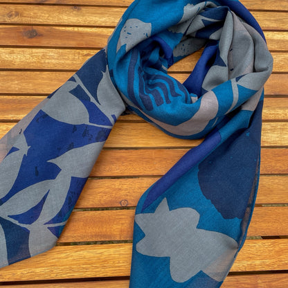 Scarf "Tenki" Bright (100% cotton chiffon)