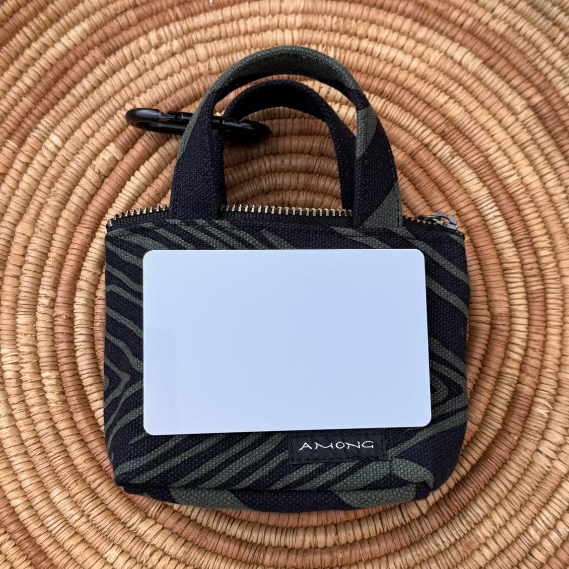 AMONG ミニトートバッグ ミチ 決めてみよう 小型 小さな キャンバスバッグ キーホルダー 小物入れ　バックチャーム