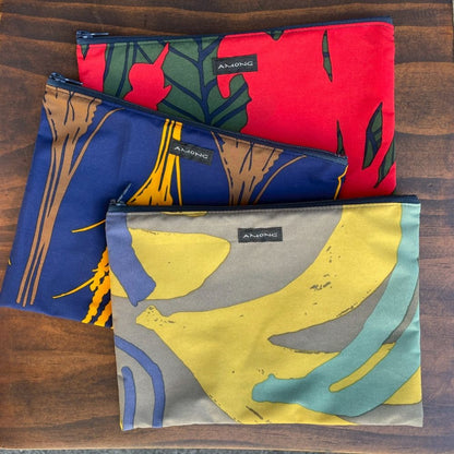 AMONG 撥水ポーチ 日本製 ポリエステル100%　waterproof pouch　compact travel pouch