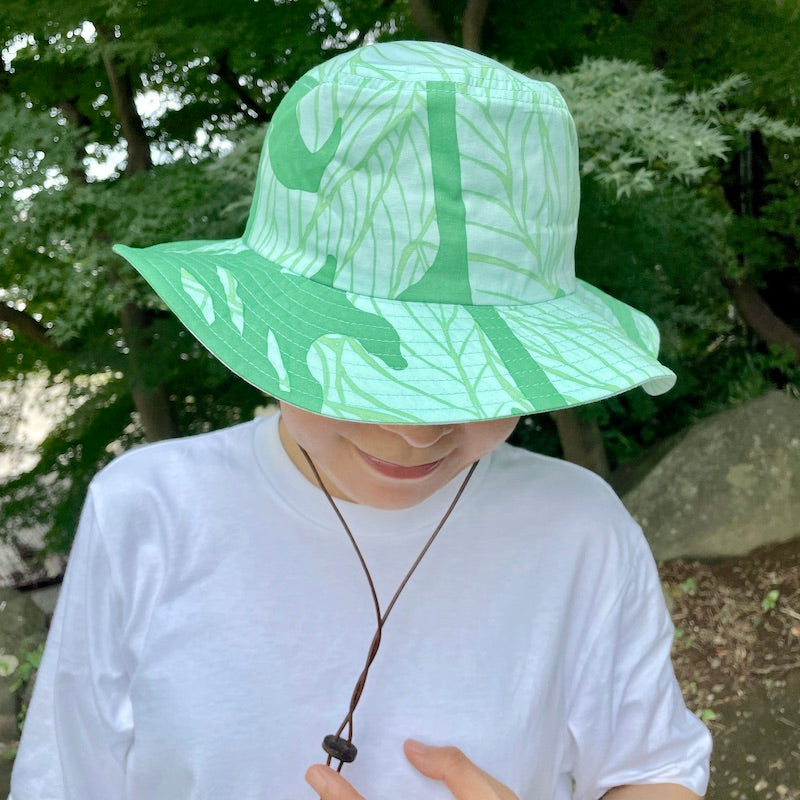 ハット（帽子）「カンナ」新鮮 グリーン
