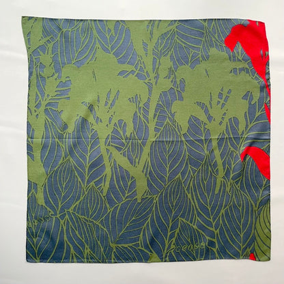 LAST1 ・Petit scarf "Kanna" desired-green series-1 (40% silk 60% rayon)
