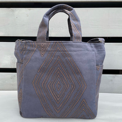 Shoulder tote “Michi” Let’s say what we really think Diamond pattern